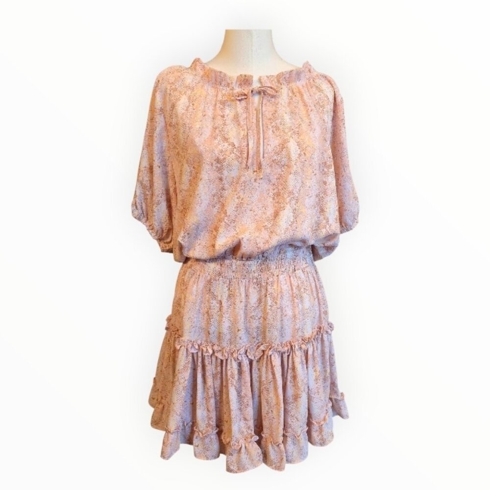 Women's Buddy Love mini dress snakeskin print boho size large